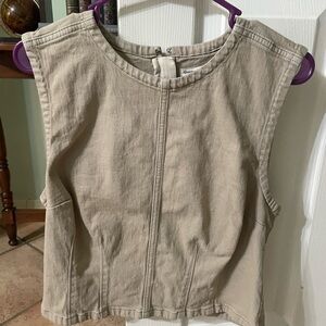 Abercrombie & Fitch Tan Sleeveless Shell Top